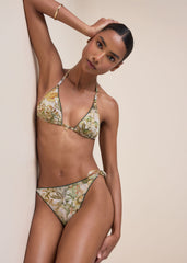 Tropical Foliage String Swimsuit Bottoms